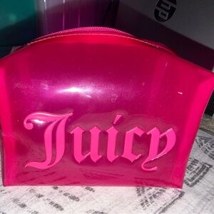 Juicy Couture Bright Pink Jelly Cosmetic Bag